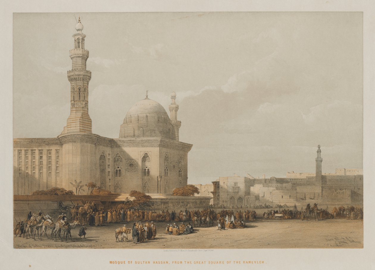 Mosquée du sultan Hassan, depuis la grande place de Rameyleh - Louis Haghe