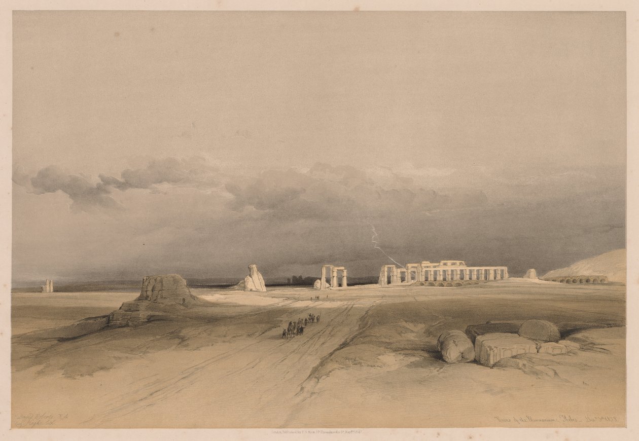 Égypte et Nubie : Volume II - N° 8, Ruines du Memnonium, Thèbes - Louis Haghe