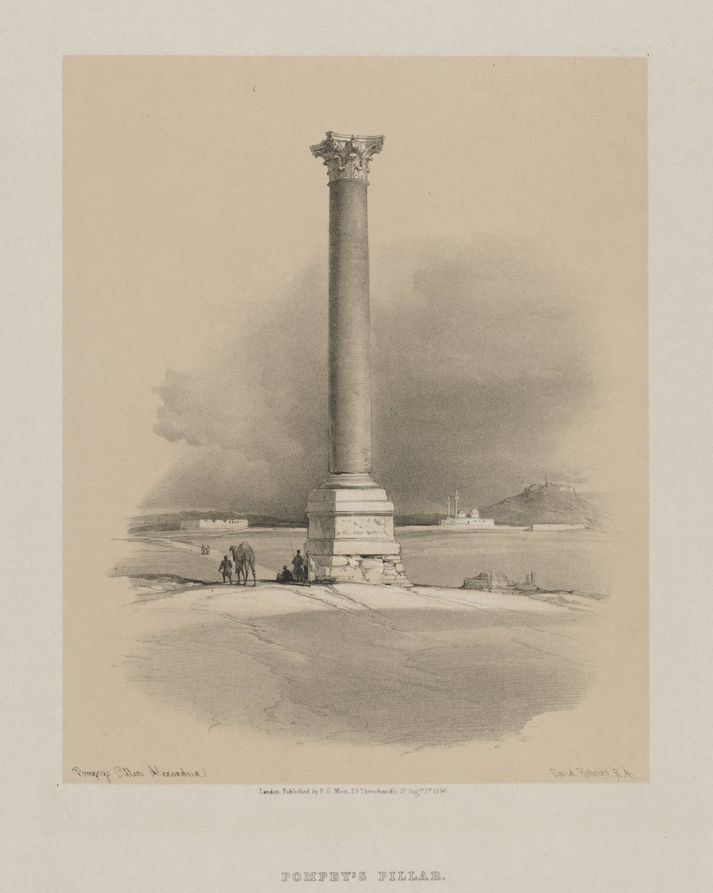 Égypte et Nubie, Volume I : Colonne de Pompée, Alexandrie - Louis Haghe