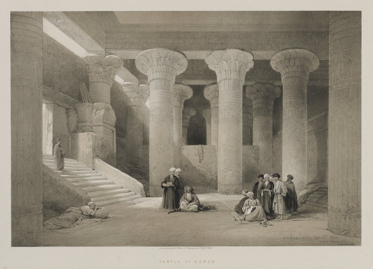 Égypte et Nubie, Volume I : Temple à Esneh, 1846 - Louis Haghe