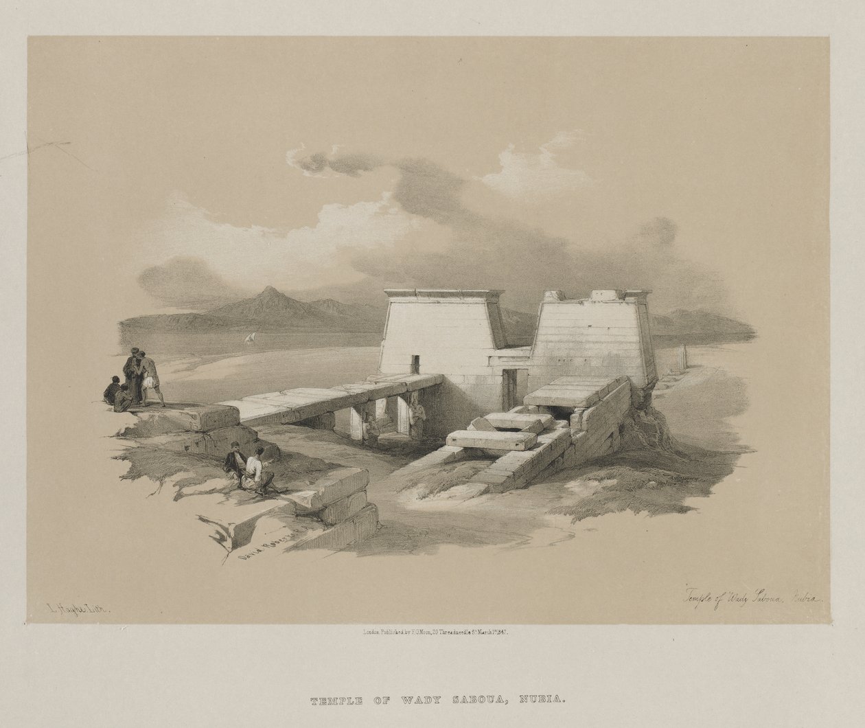 Égypte et Nubie, Volume I : Temple de Wady Saboua, Nubie - Louis Haghe