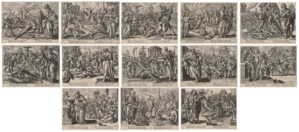 Christ, Saint Paul et les douze apôtres - Louis Hayet