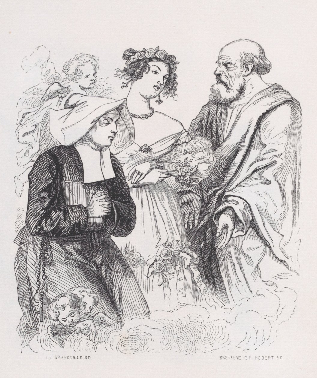 Les Deux Sœurs de Charité des Œuvres Complètes de Béranger, 1836 - Louis Henri Brevière, Cesar Auguste Hebert