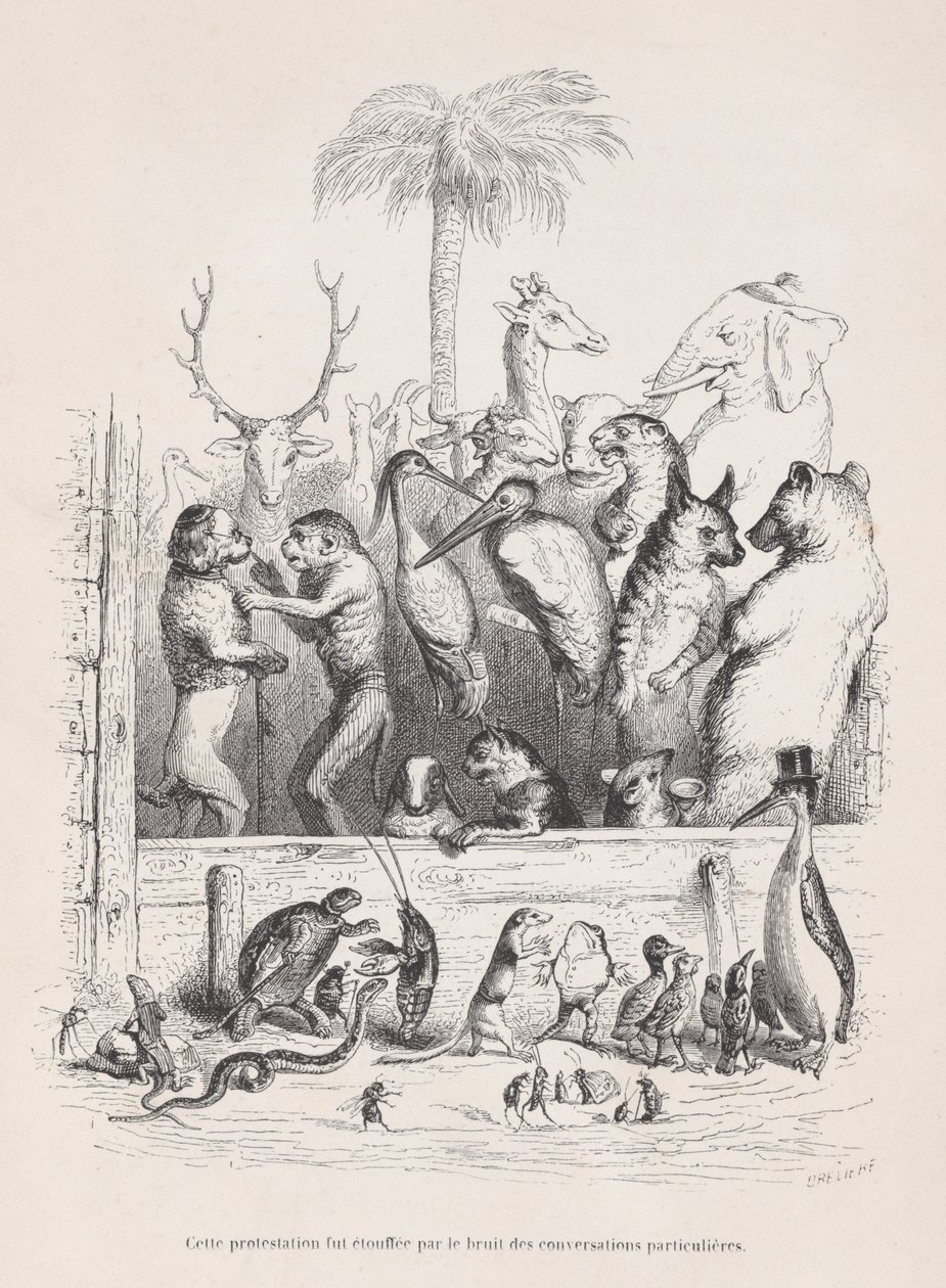 Cette protestation a été étouffée par le bruit des conversations privées des Scènes de..., vers 1837-47 - Louis Henri Brévière