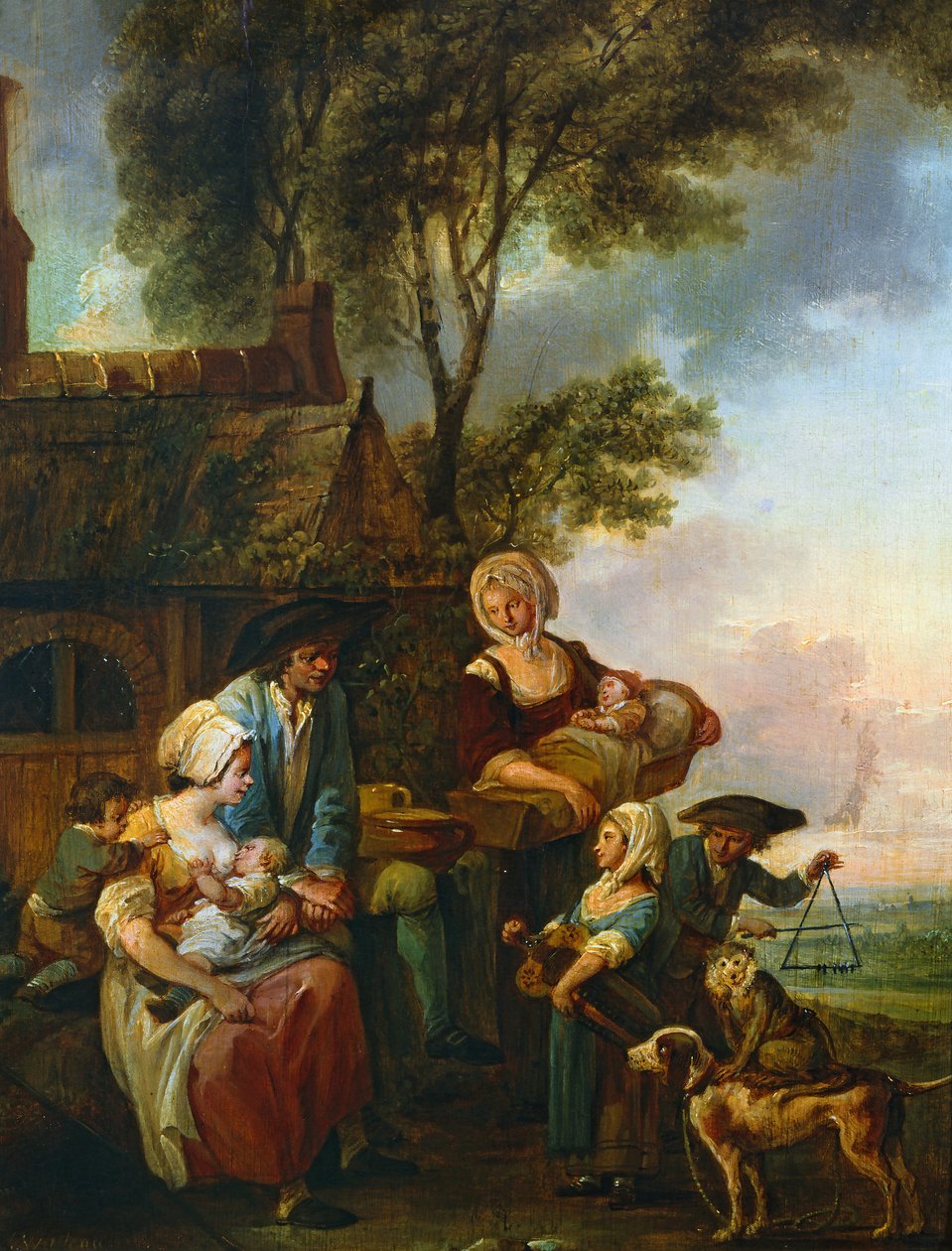 Le joueur de vielle - Louis Joseph (1731 98) Watteau