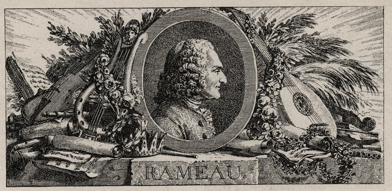 Portrait de Jean Philippe Rameau (1683-1764) gravure de Louis-Joseph Masquelier - Louis Joseph I Masquelier