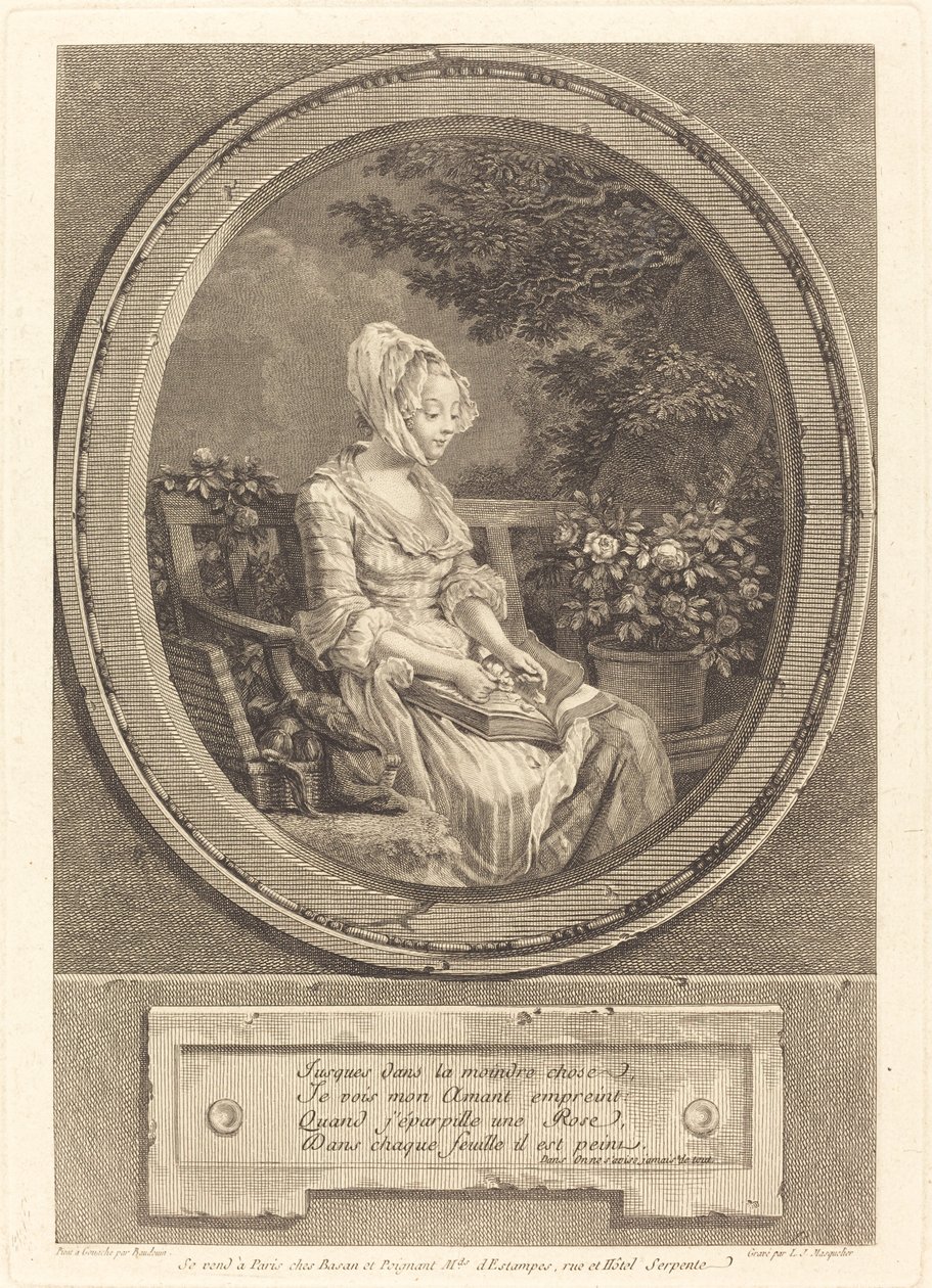 Jusques dans la moindre chose - Louis Joseph Masquelier after Pierre Antoine Baudouin