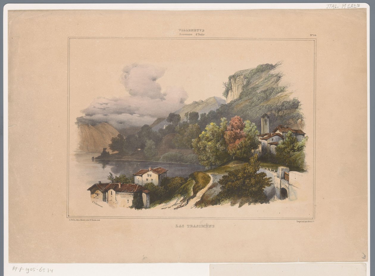 Vue du lac Trasimène (Souvenirs d