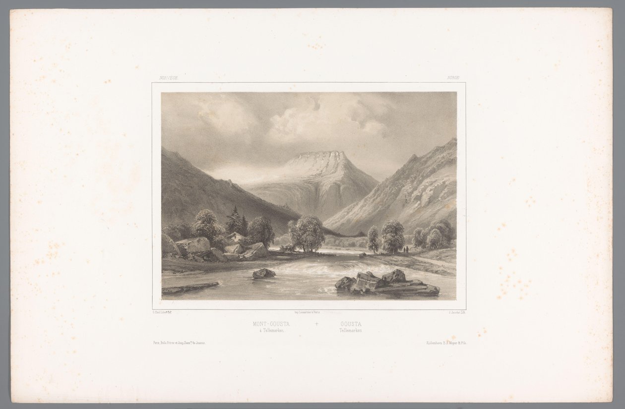 Vue sur le Gaustatoppen à Telemark - Louis Julien Jacottet