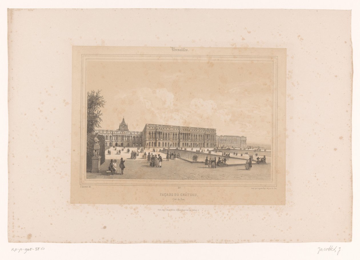 Vue du château de Versailles depuis les jardins - Louis Julien Jacottet