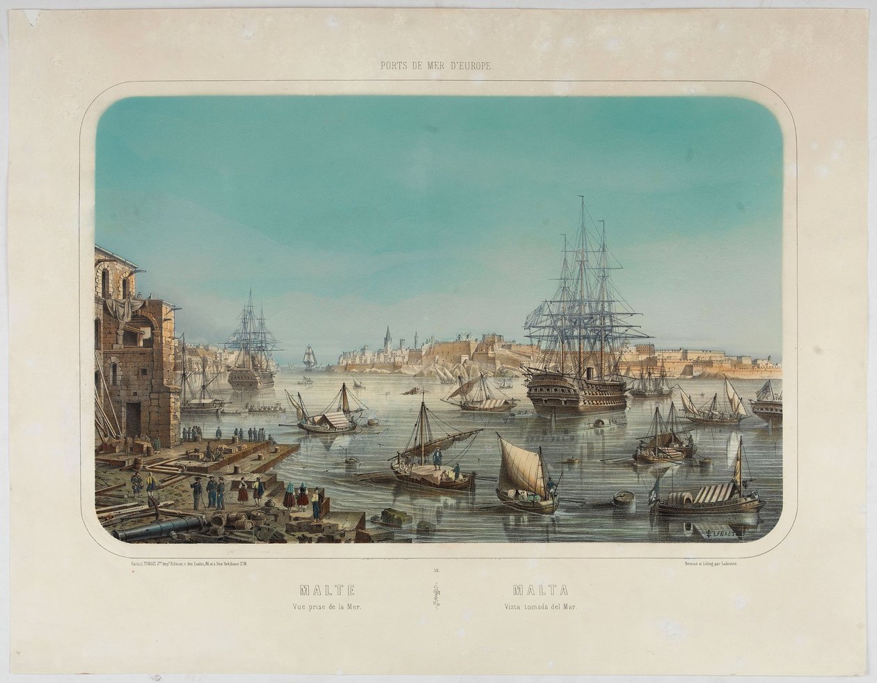 Louis Le Breton, Malte, Vue prise de la Mer - Louis Le Breton