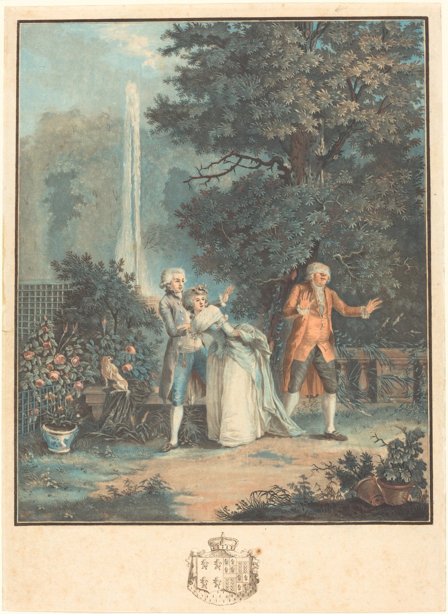 Colin-maillard - Louis Le Coeur after Nicolas Lavreince