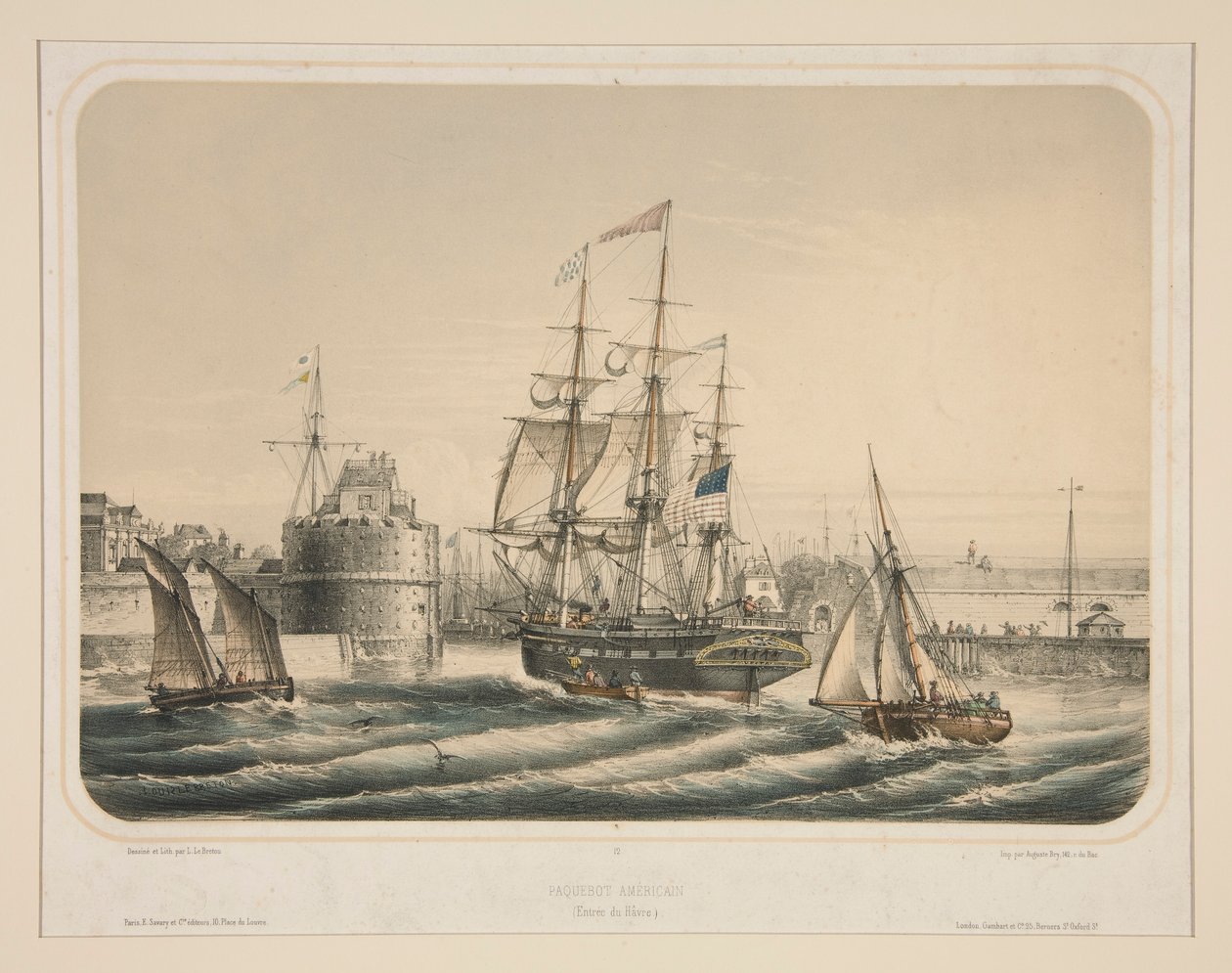 Paquebot américain (Entrée du Havre) - Louis Le Breton