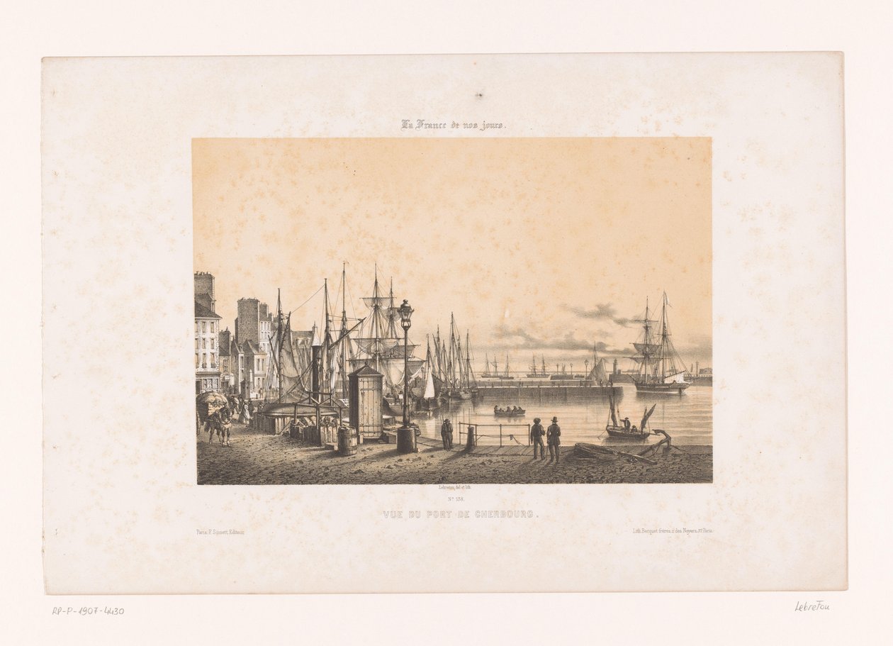 Vue du port de Cherbourg - Louis Le Breton