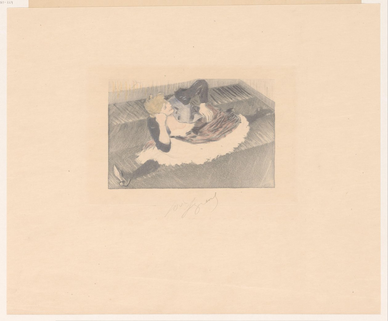 Danseuse en grand écart - Louis Legrand (signed by artist)