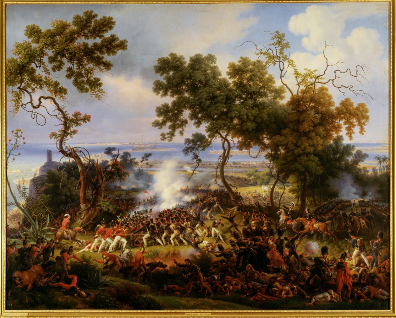Bataille de Chiclarra pres de Cadix le 5 mai 1811 (painting on canvas) - Louis Lejeune