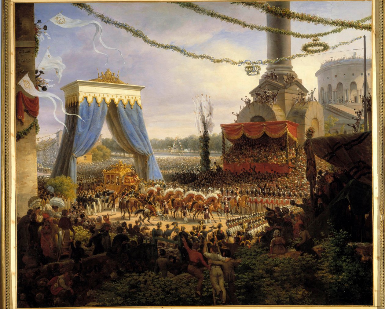Entrée de Charles X à Paris après le couronnement le 6/06/1825 - Louis Lejeune