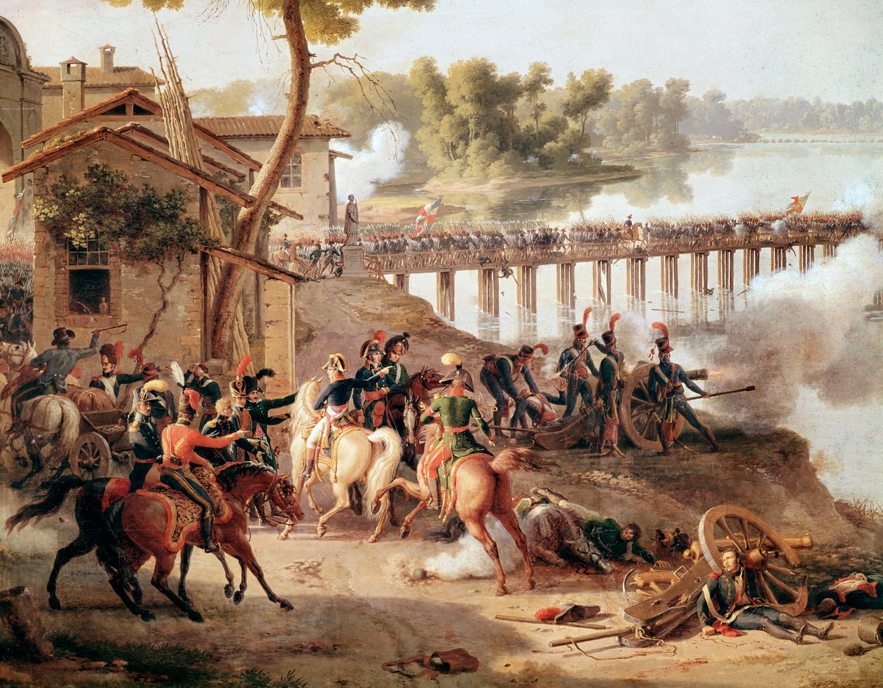 Napoléon Bonaparte donnant des ordres pendant la bataille de Lodi - Louis Lejeune