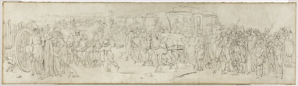 Coucous sur le Quai des Tuileries, vers 1805 - Louis Leopold Boilly