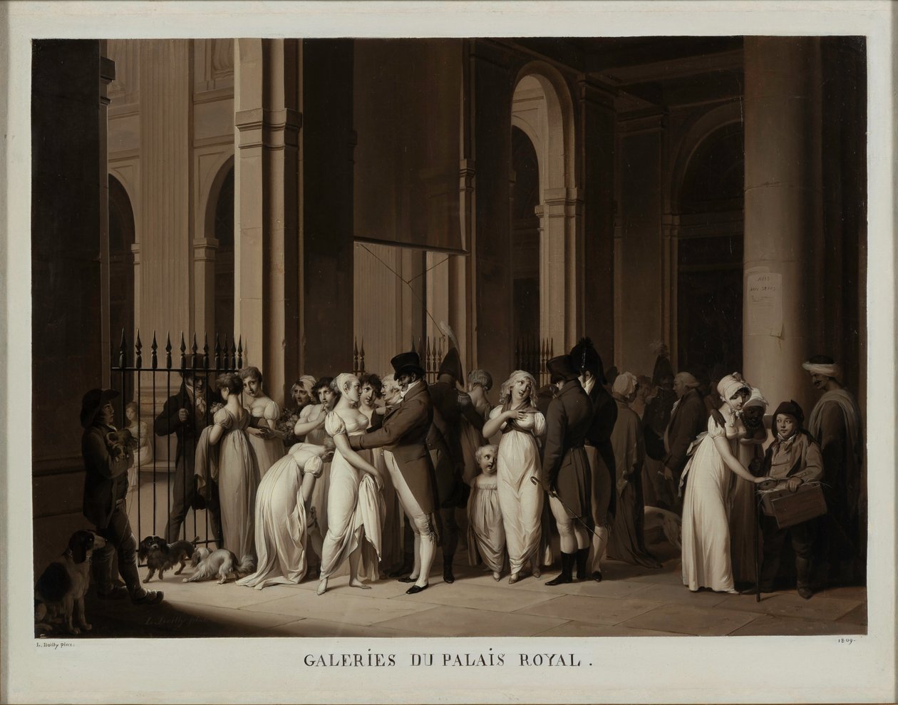 Les Galeries du Palais Royal, 1809 - Louis Leopold Boilly