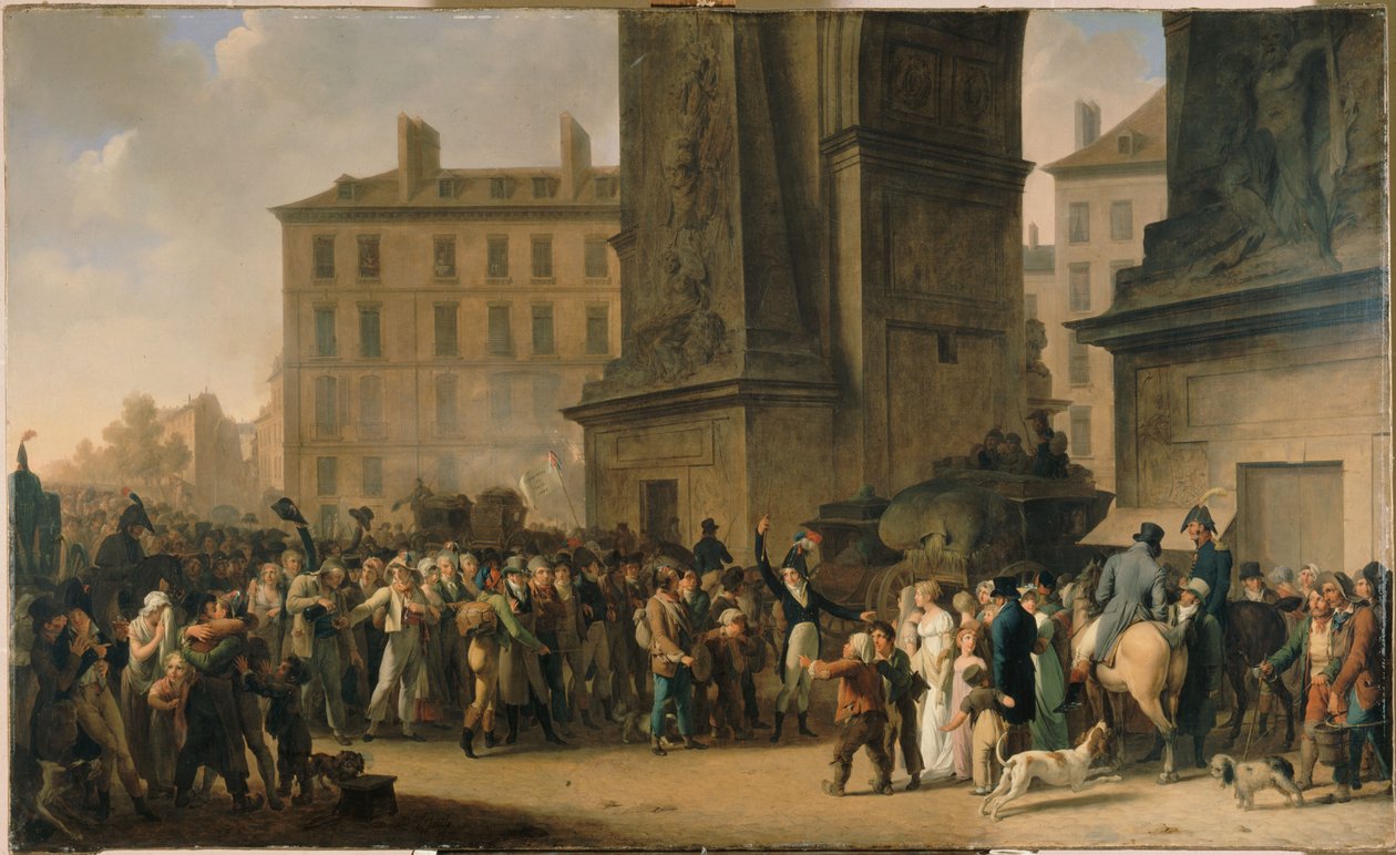 Les conscrits de 1807 défilant devant la porte Saint-Denis - Louis Leopold Boilly