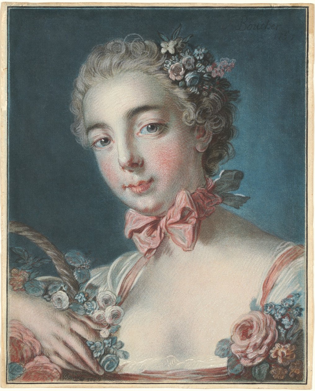 Tête de Flore - Louis Marin Bonnet after François Boucher