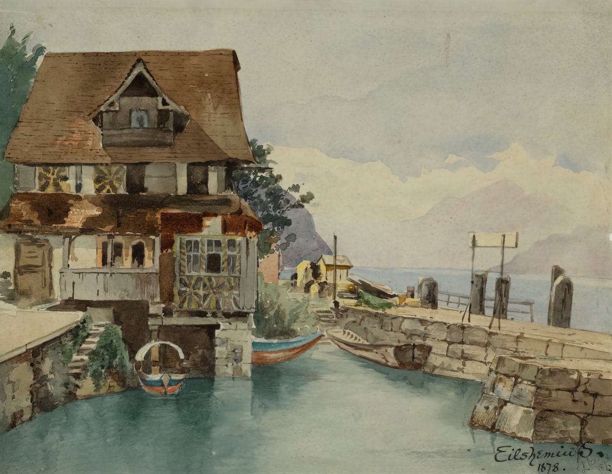 Maison sur le canal, 1878 - Louis Michel Eilshemius