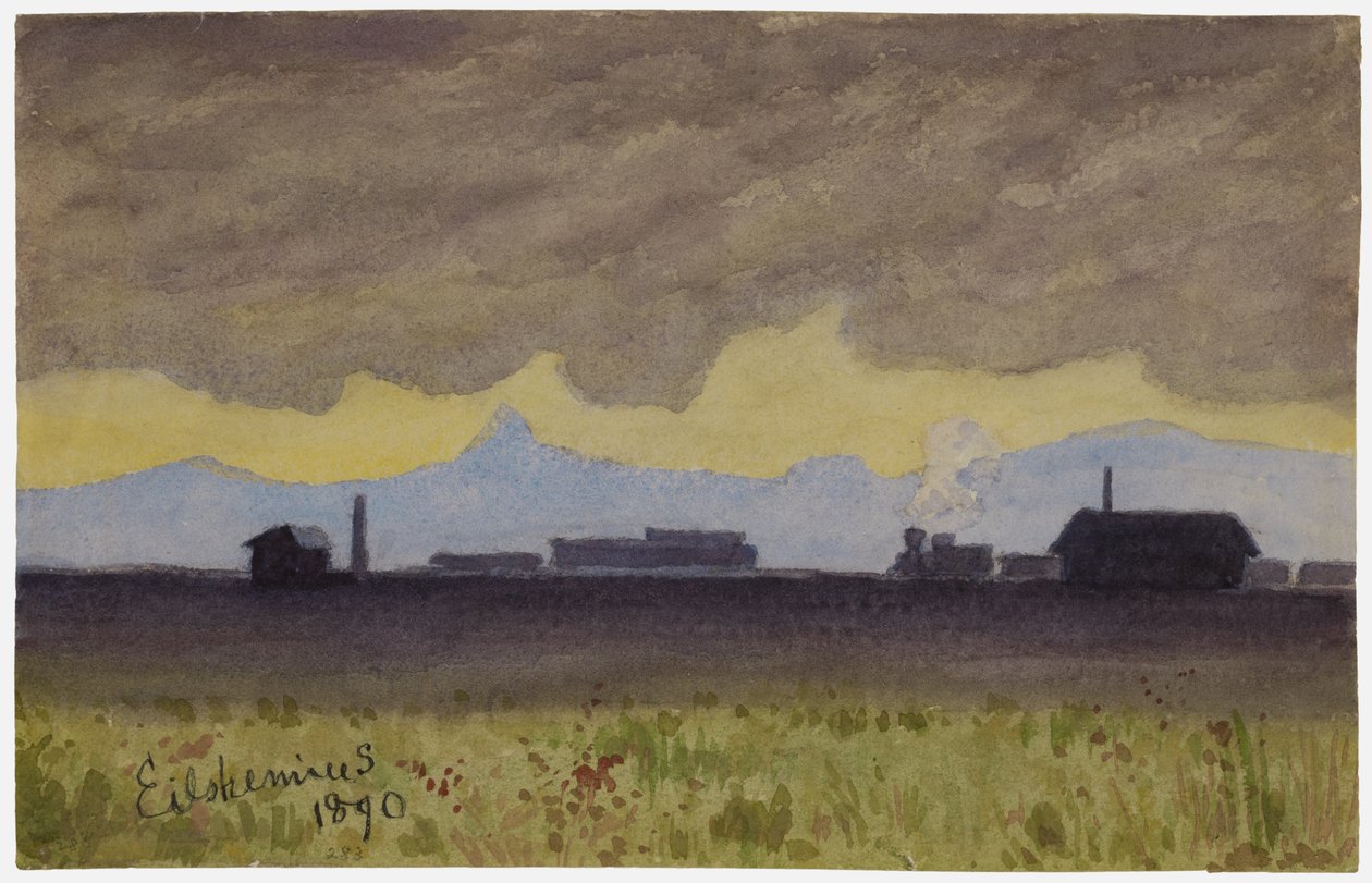 Train Landscape en Arizona - Louis Michel Eilshemius