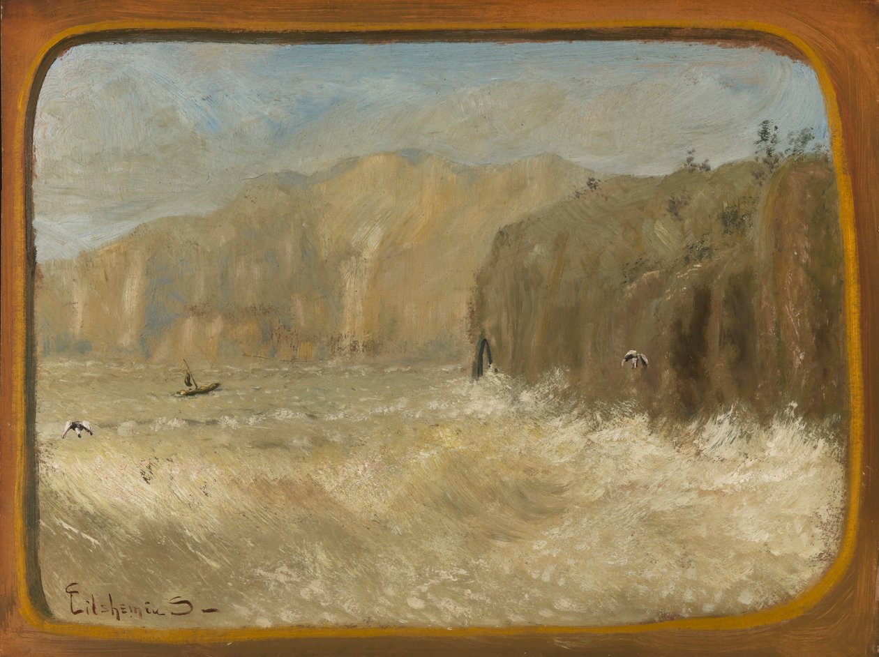Deux mouettes et falaises, vers 1913-1921 - Louis Michel Eilshemius