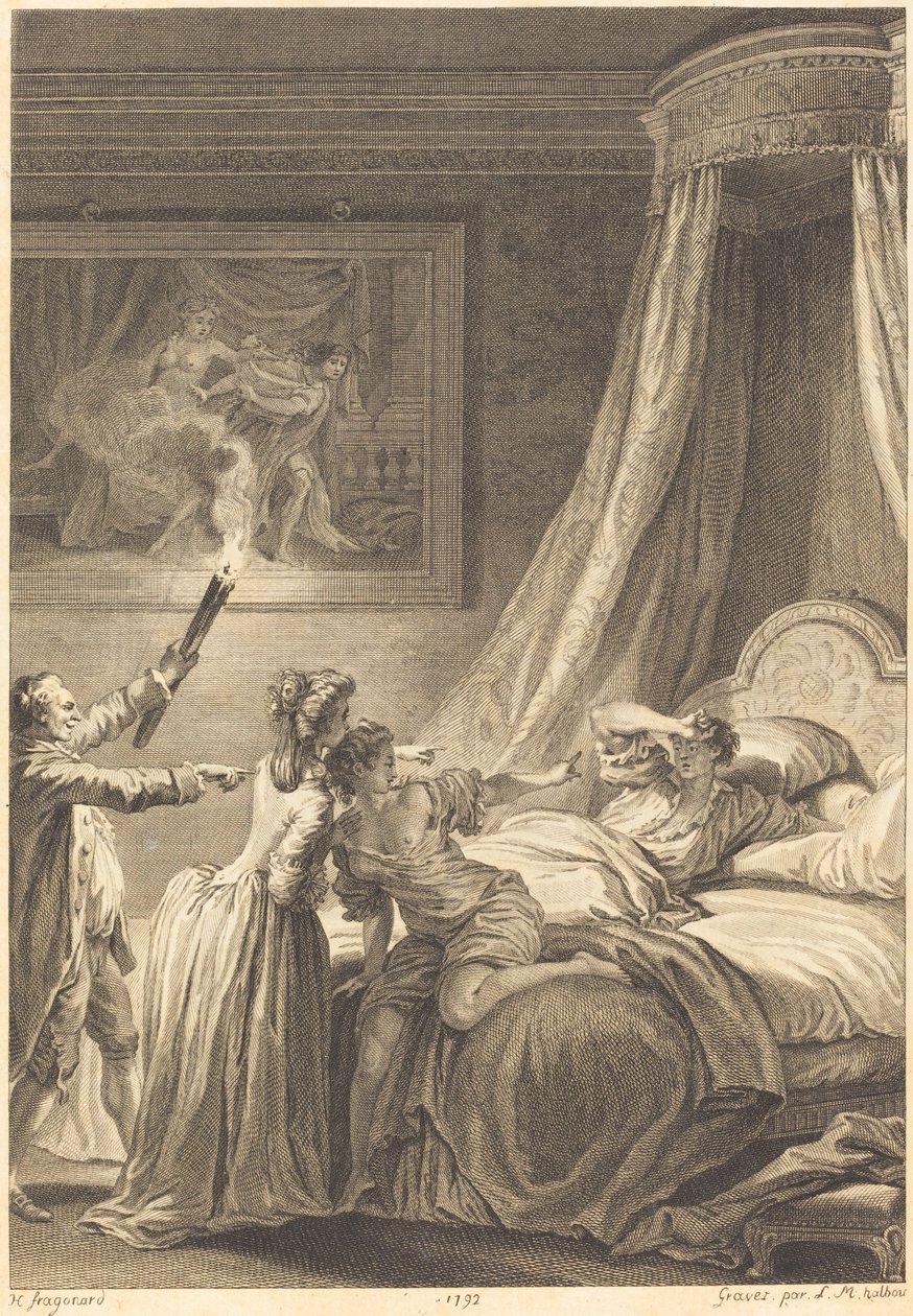 Le gascon puni - Louis Michel Halbou and Antoine Jean Duclos after Jean Honoré Fragonard