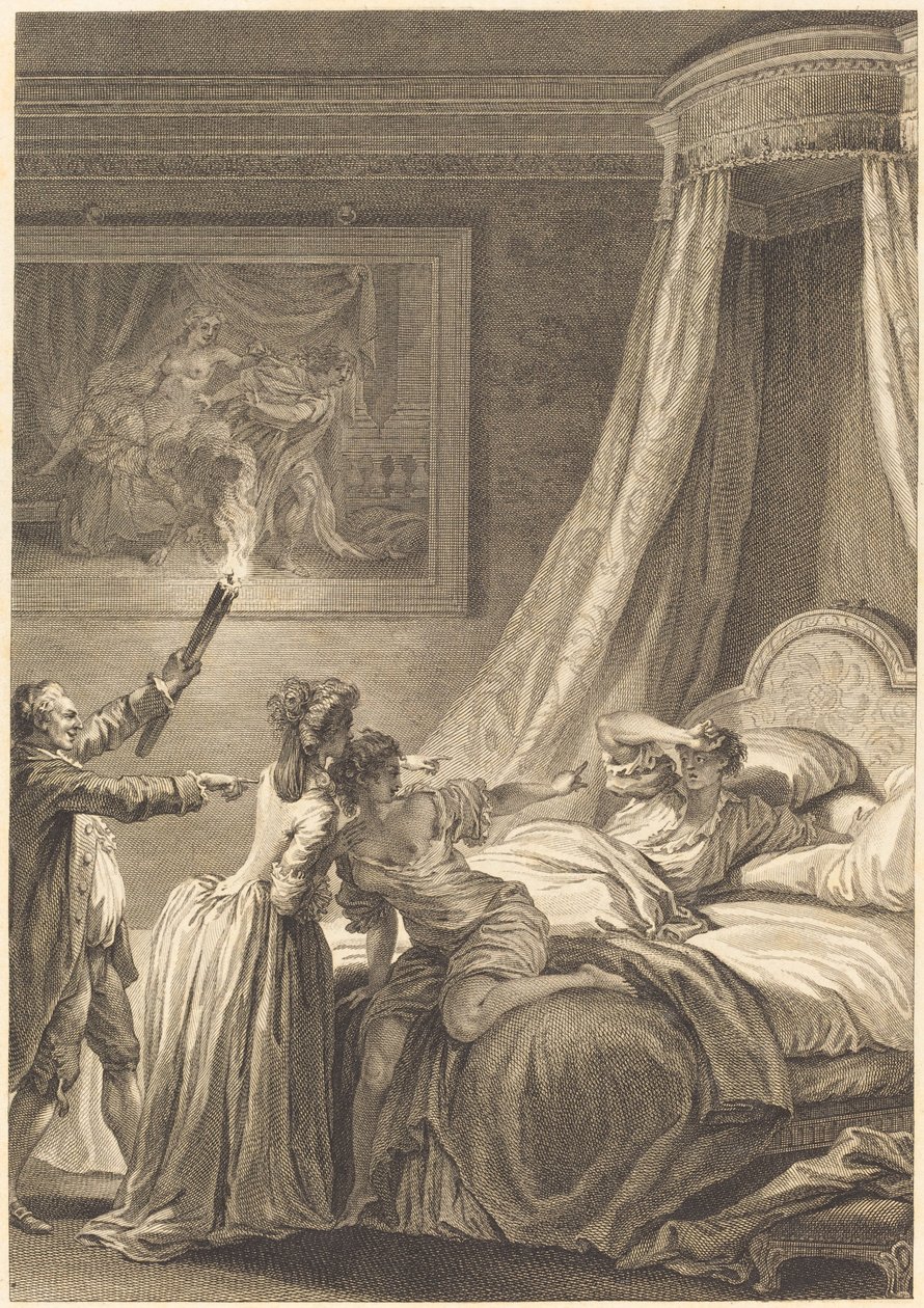 Le gascon puni - Louis Michel Halbou and Antoine Jean Duclos after Jean Honoré Fragonard