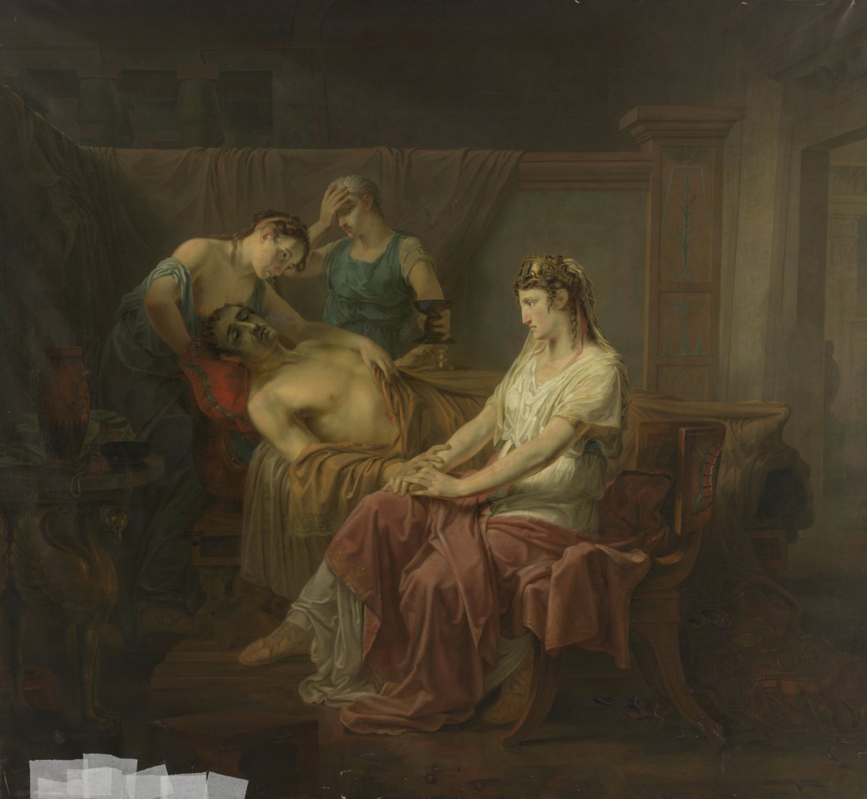 Marc Antoine, blessé mortellement, et Cléopâtre - Louis Moritz