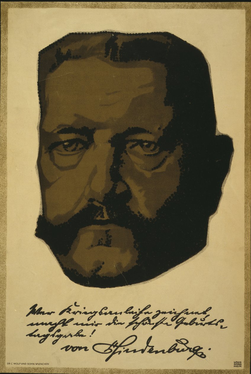 Portrait du maréchal général Paul von Hindenburg - Louis Oppenheim