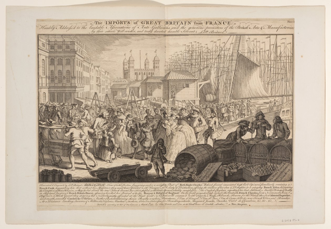 Les importations de la Grande-Bretagne depuis la France - Louis Philippe Boitard