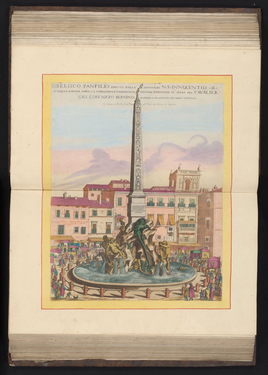Vierstromenfontein à Rome Obelisco Panfilio, érigé par la sainteté de N. S. Innocentio X - Louis Rouhier