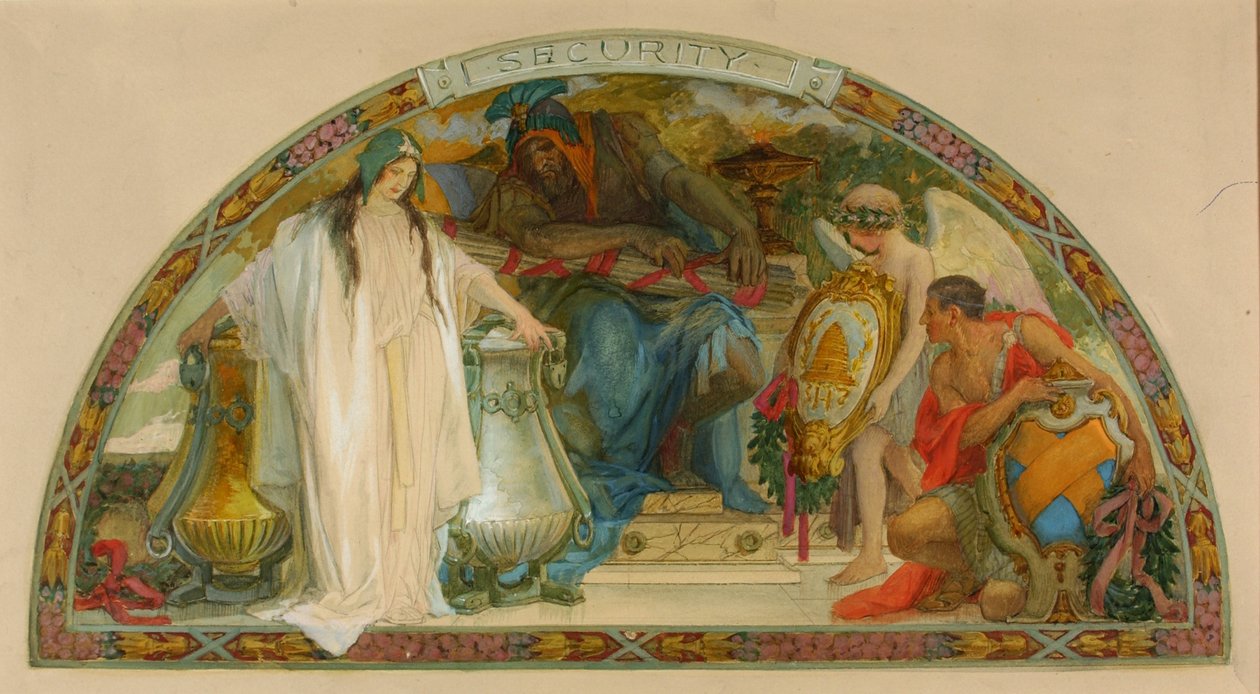 Sécurité (étude pour la lunette, Old Senate Office Building) - Louis Schaettle