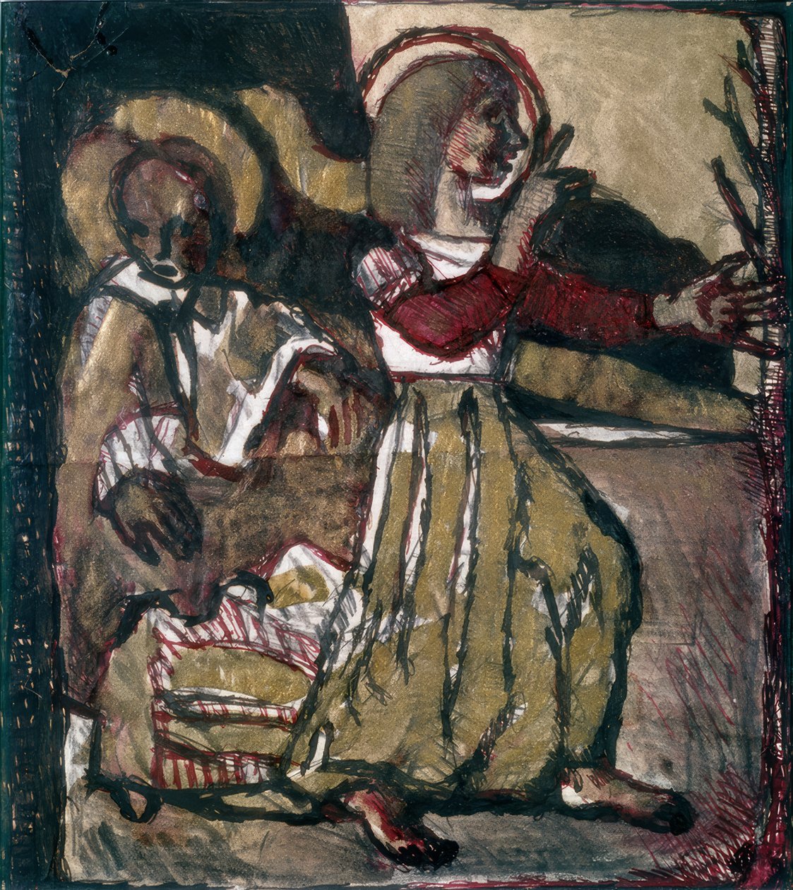 Scène religieuse (Nativité) - Louis Soutter
