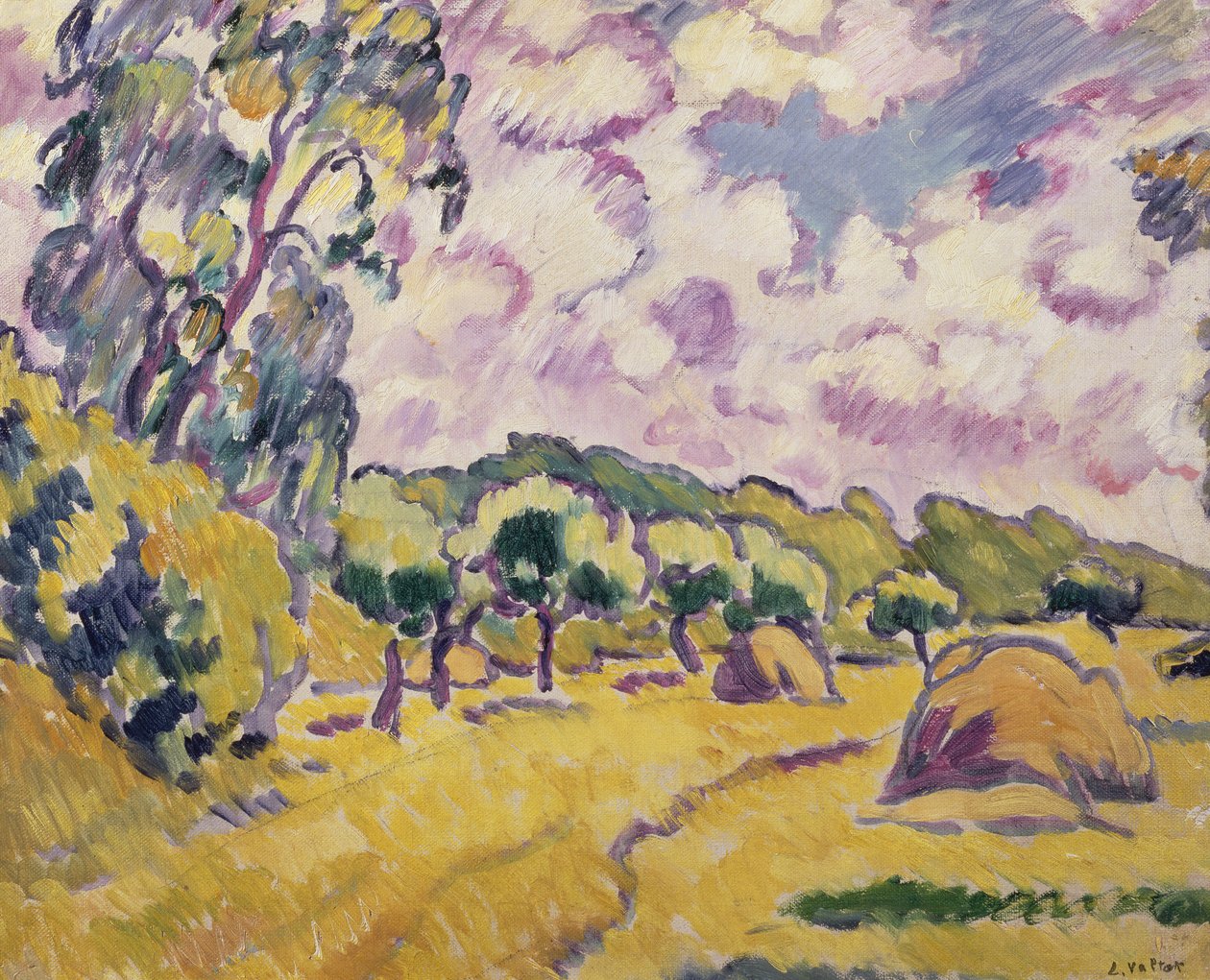 Paysage avec meules de foin - Louis Valtat