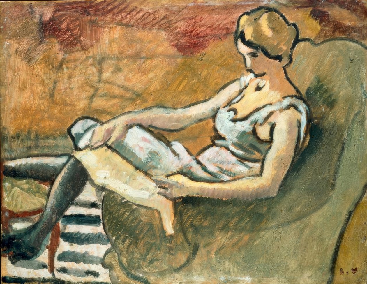Louis Valtat, "La pensive" / Huile sur toile, 1916 - Louis Valtat
