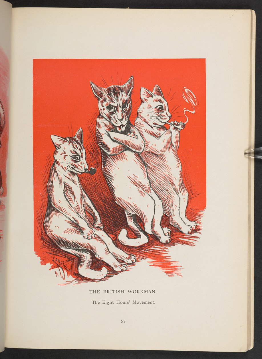 Le Travailleur Britannique – le mouvement des huit heures, de p.81, Louis Wain Annual - Louis Wain