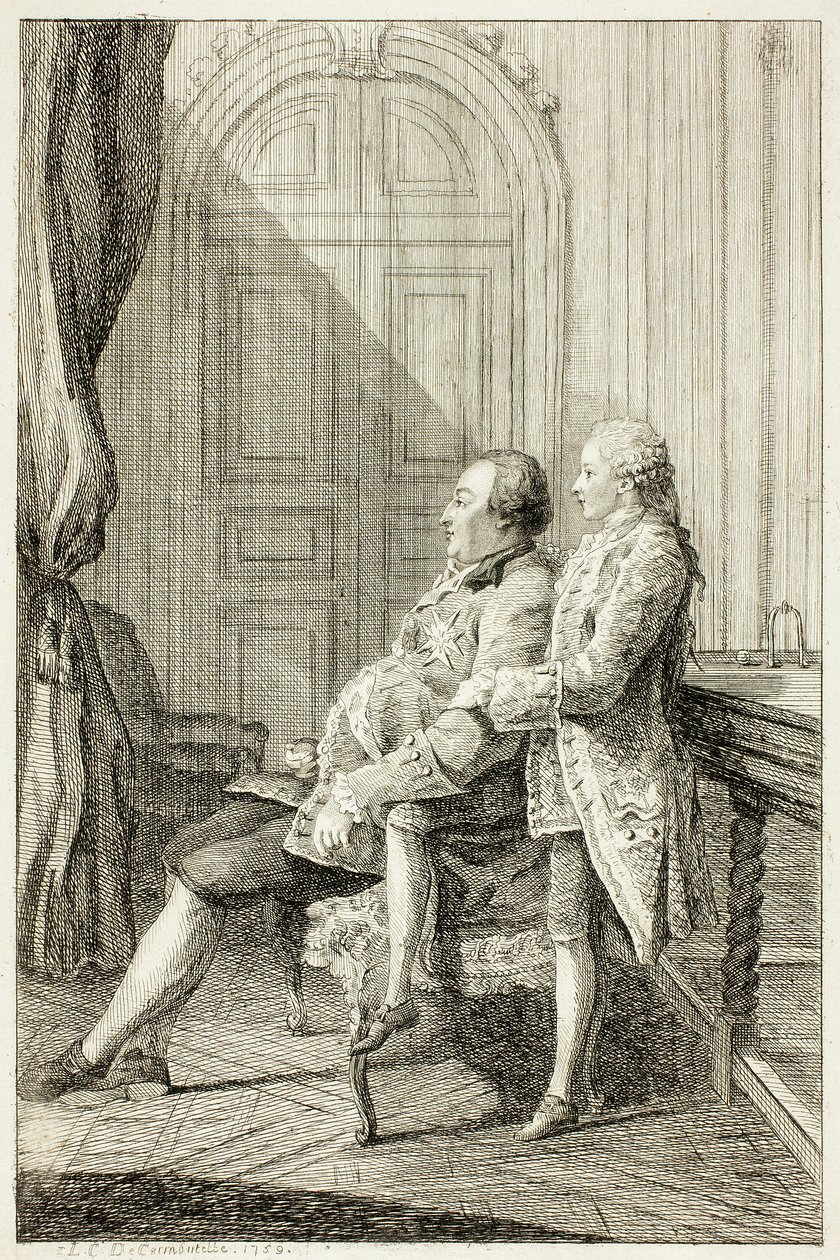 The Duc d’Orléans, and His Son - Louis de Carmontelle