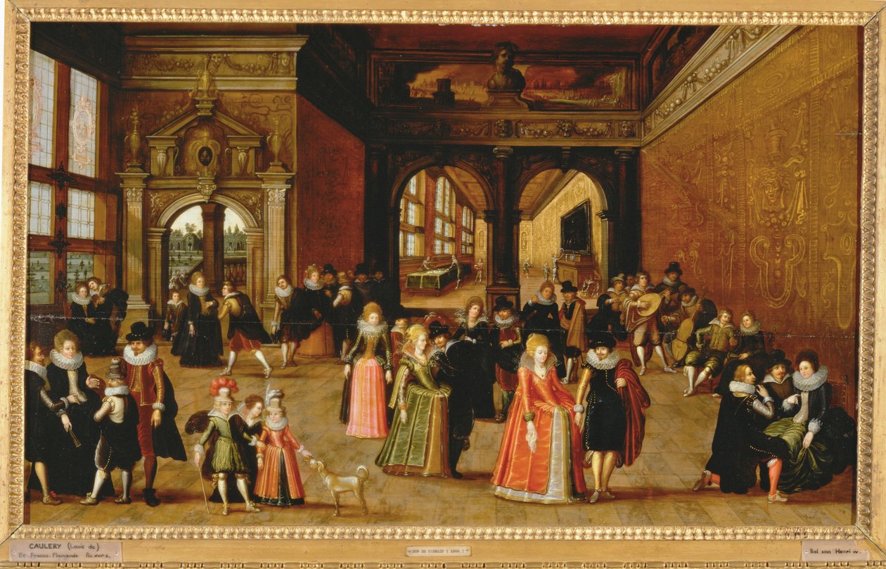 Bal sous le règne du roi Henri IV ... (peinture sur toile) - Louis de Caullery