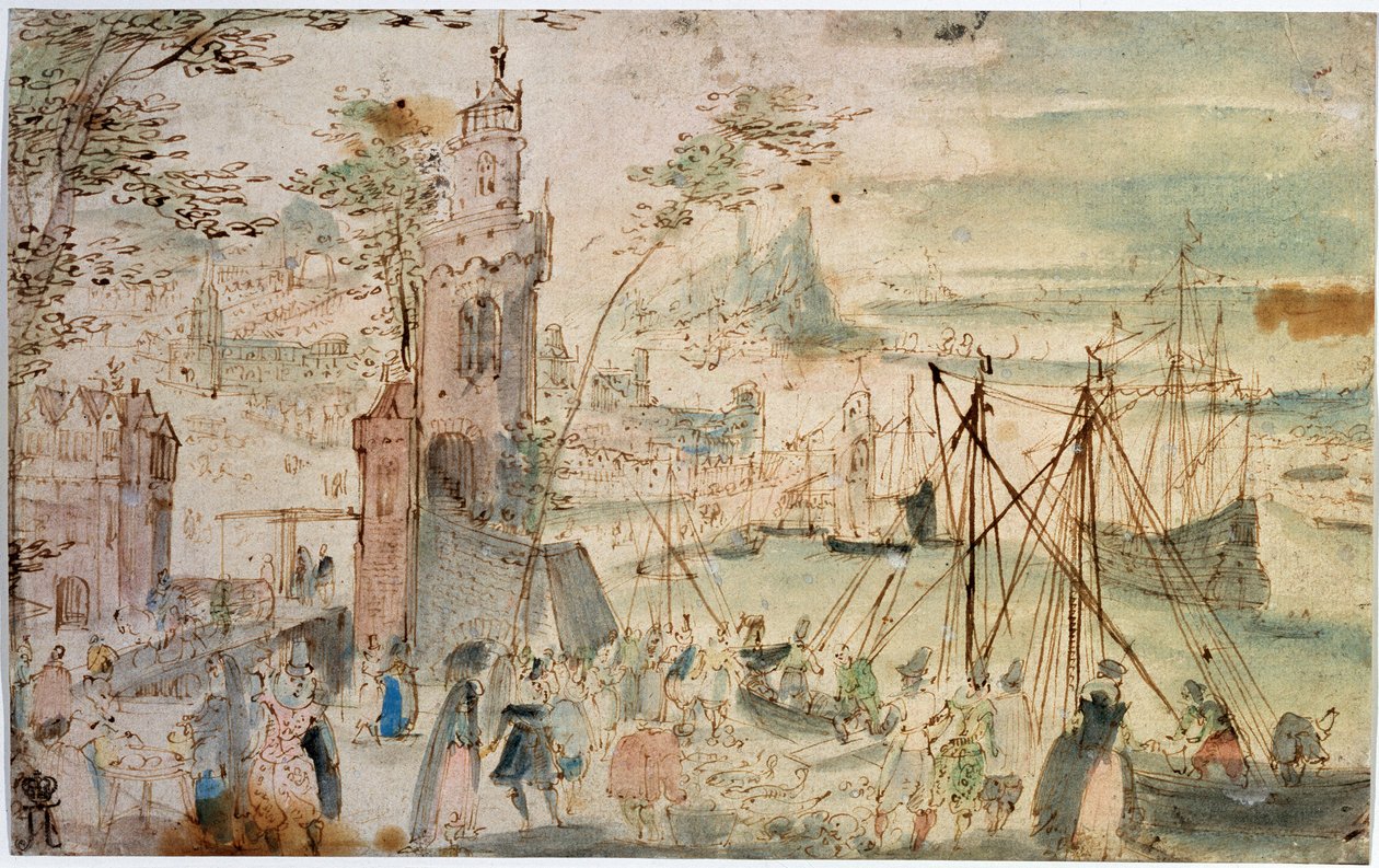 Vue du port, début du 17e siècle - Louis de Caullery