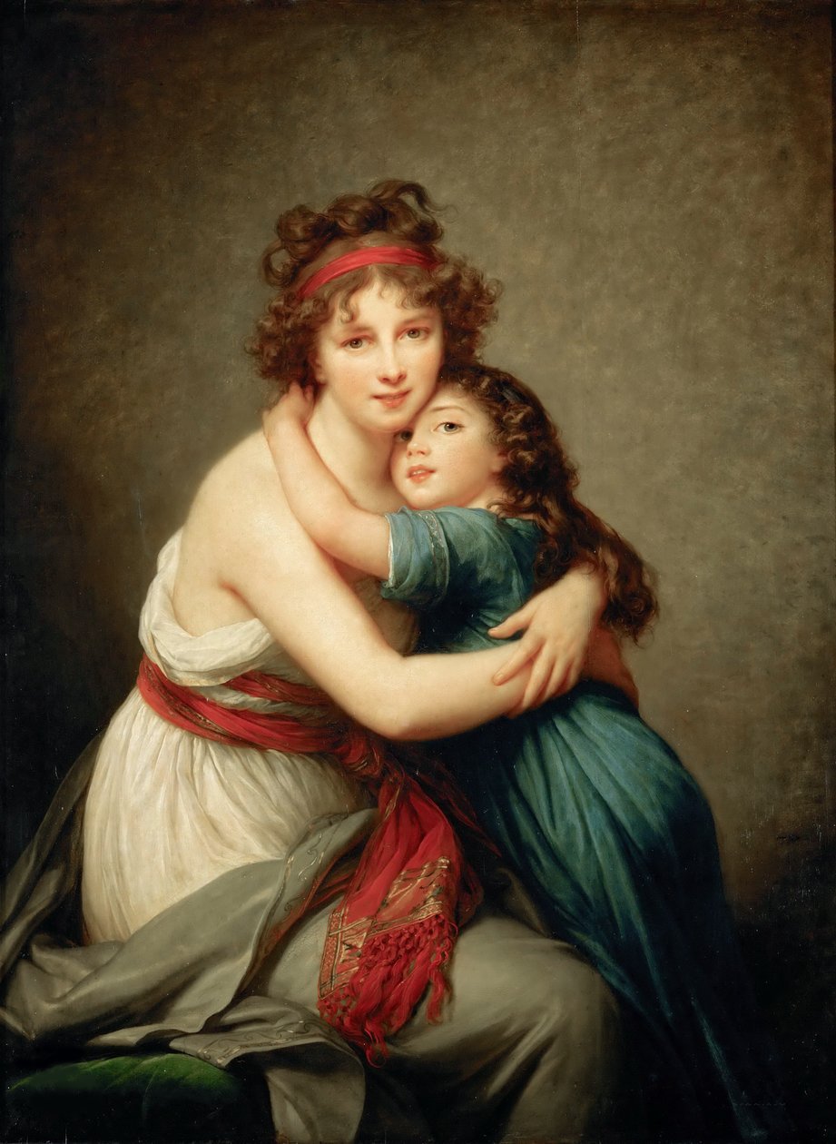 Autoportrait avec sa fille, Julie, vers 1789 - Elisabeth Louise Vigee-Lebrun