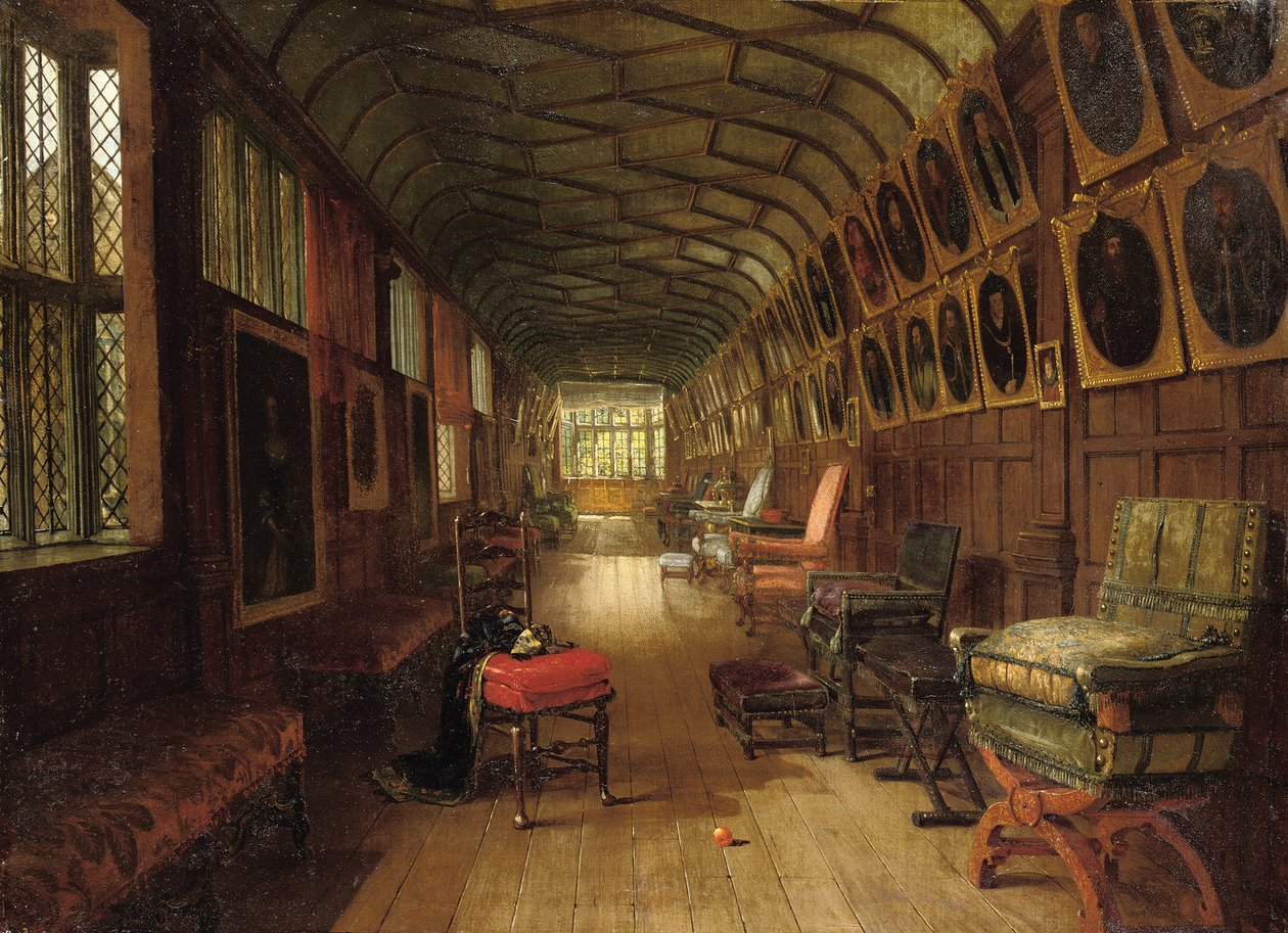 La Galerie Brune, Knole, Kent - Louise Ingram Rayner
