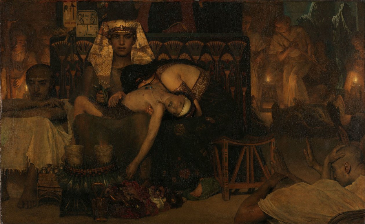 La Mort du fils aîné du Pharaon - Lourens Alma Tadema