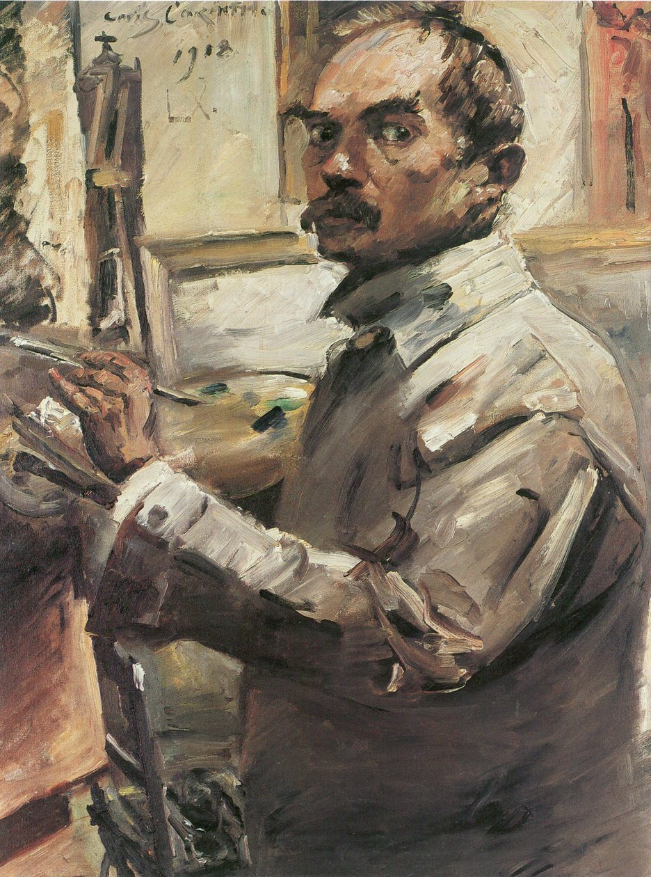Autoportrait en blouse blanche - Lovis Corinth