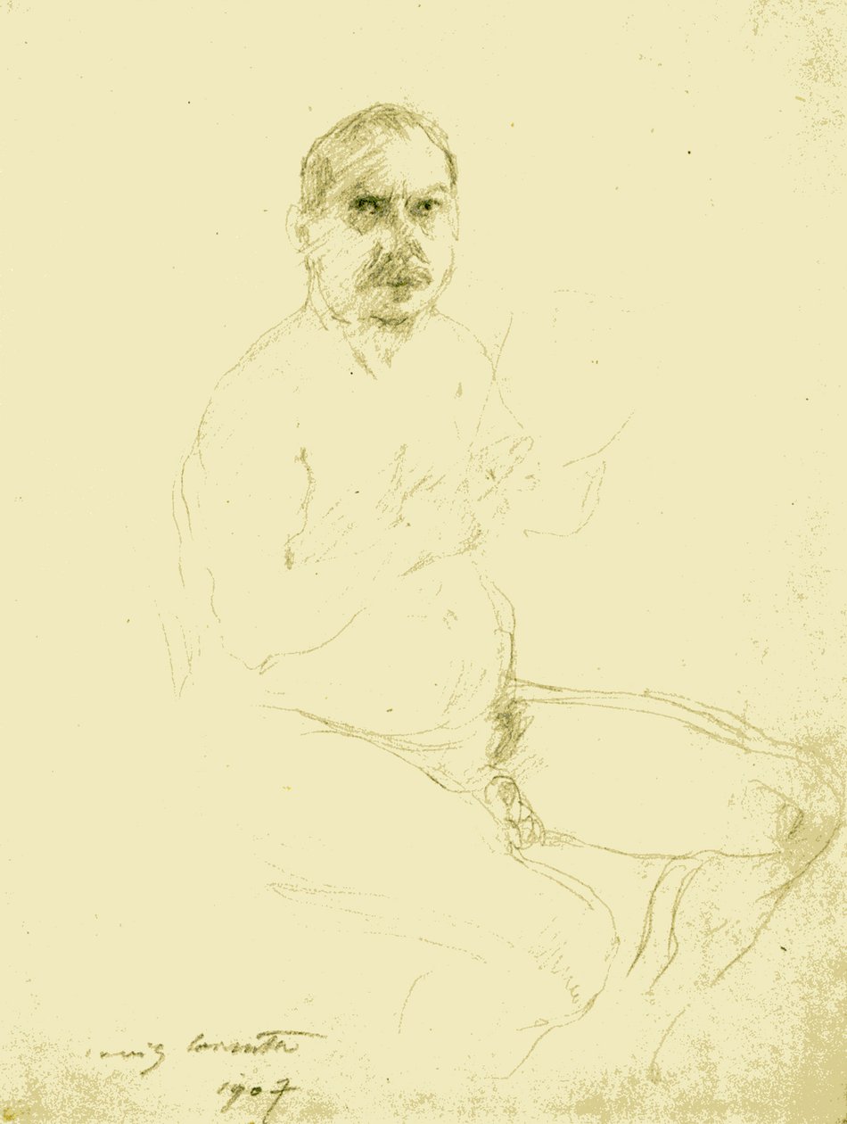 Autoportrait en nu assis - Lovis Corinth