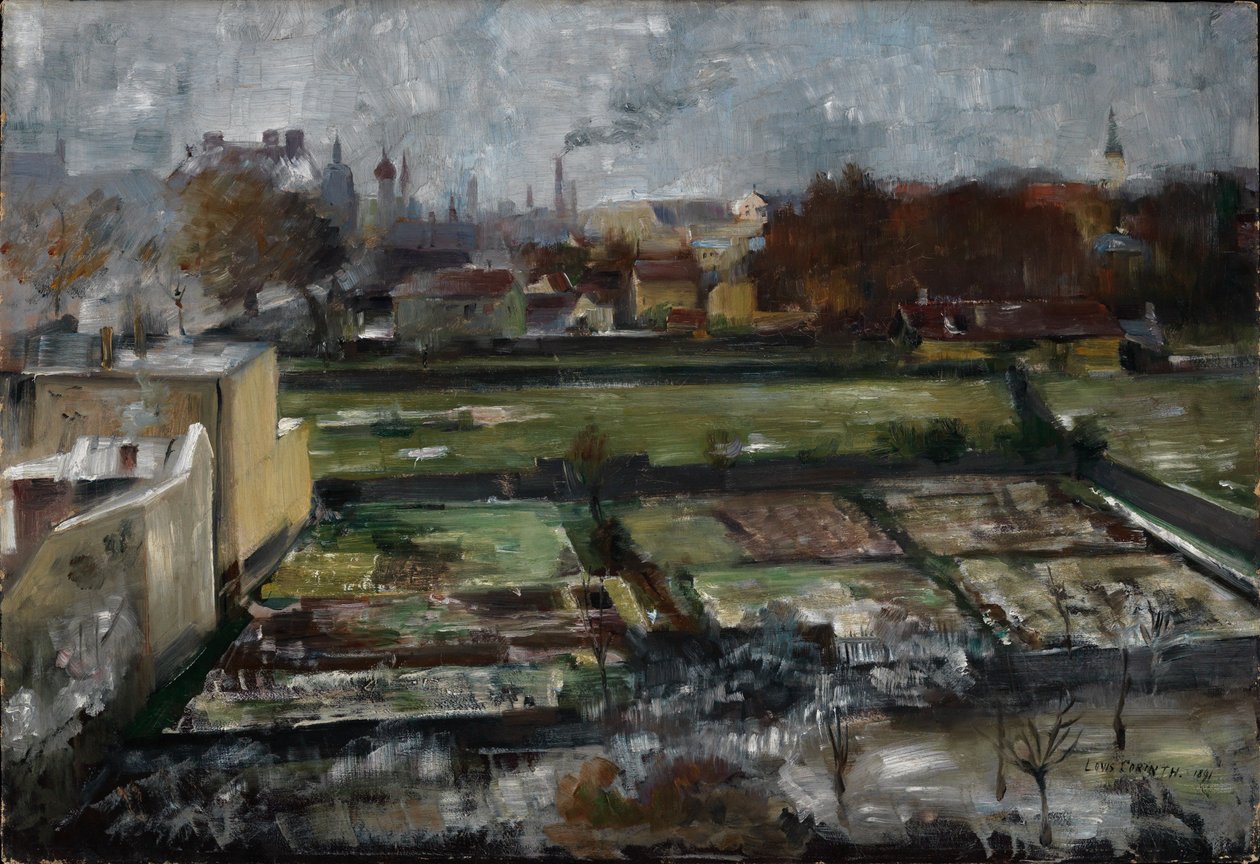 Vue depuis un atelier à Munich - Lovis Corinth
