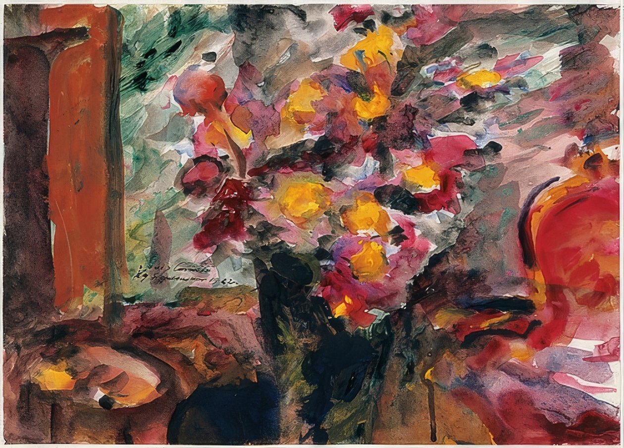 Vase de fleurs sur une table. 1922 - Lovis Corinth